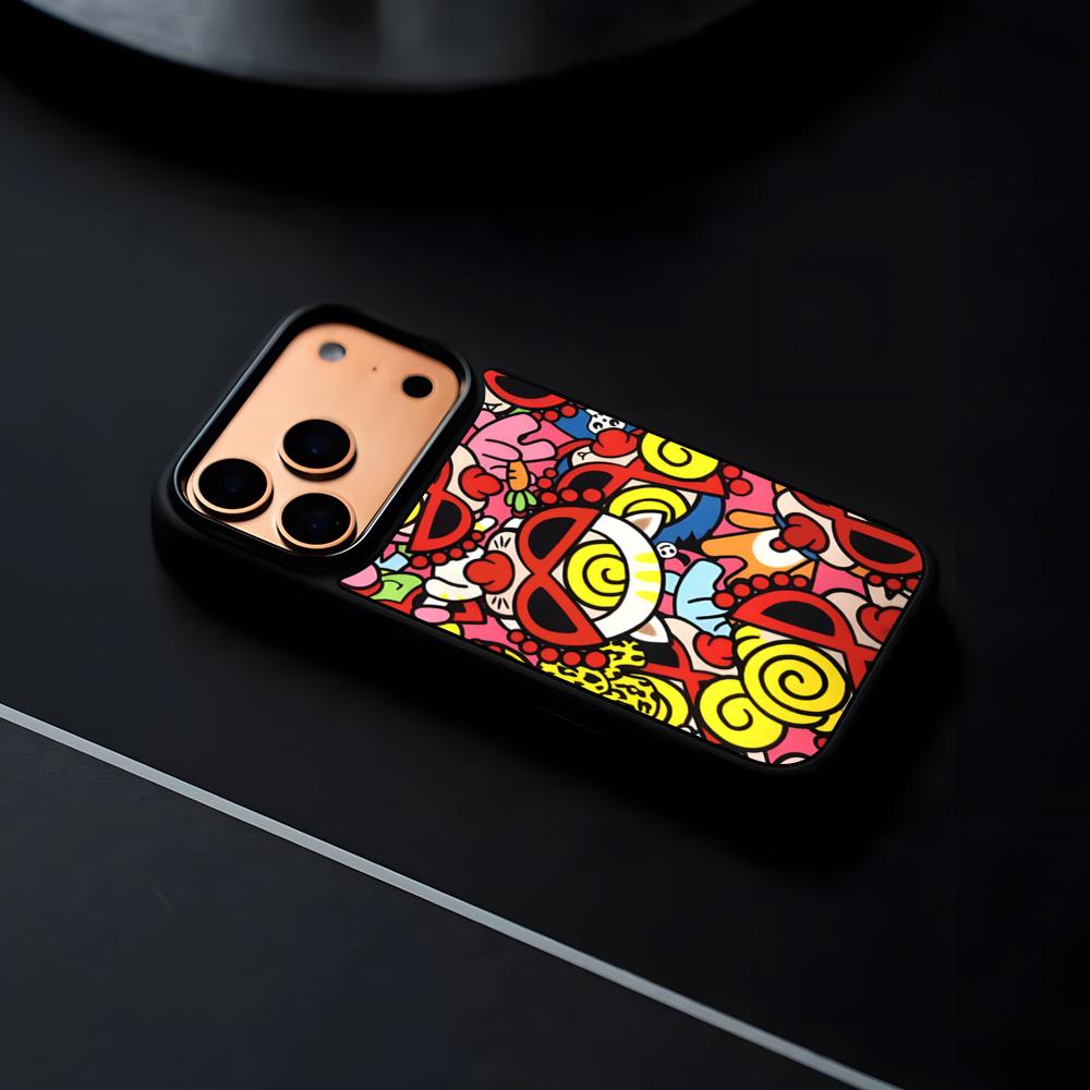 Famous H-Hysteric M-Mini Phone Case For IPhone 17 16 15 14 13 12 Pro Max Plus Black Frame Hard Shell