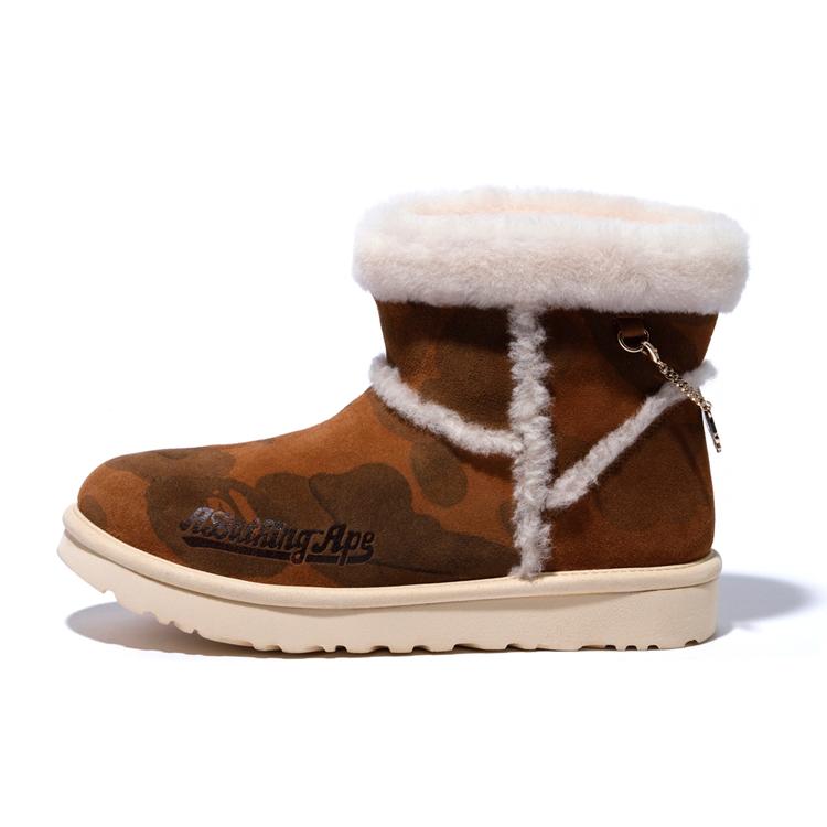 UGG X Bape Классическая Мини Флисовая Подкладка Коричневый 1104639
