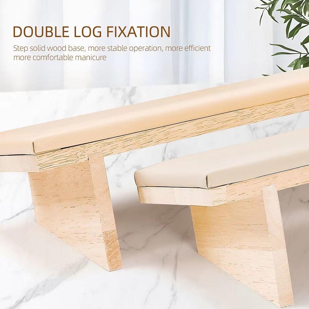 Wooden Base Beveled Hand Pillow Tilt Design Nail Art Stand Nail Arm Rest Cushion Nail Accessories