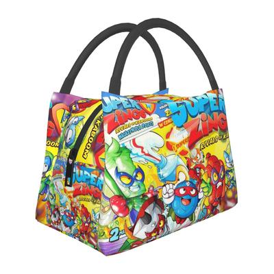 New Super Zings Cartoon Game Superzings Insulated Lunch Bag for Women Bento Storage Food Boxes  Cooler Thermal Lunch Box Tote