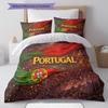 Portugal National Football Team Pattern Bedding,Quilt Set Quilt Cover Pillowcase Home Birthday Gift(1 * duvet cover + 2 * pillowcase, without core)