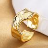 925 Sterling Silver HipHop Ring Open Adjustable Silver/Gold For Women Exquisite Student Girlfriend Jewelry Wedding Party GiftG