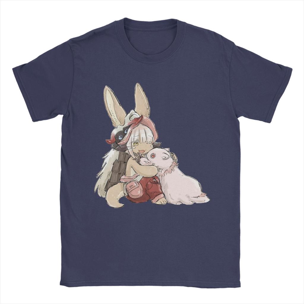 Коричневая футболка Made in Abyss Летняя Футболки Харадзюку Мужская 100% хлопок Круглый вырез 4XL 5XL 6XL Футболки Короткий рукав Y2K Повседневные топы