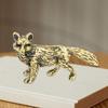 Brass Foxes Figurine Ornament Wealth Crafts Figurines Gifts Handmade Copper Dashboard Craft Decor