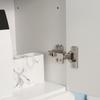Bathroom Cabinet with Adjustable Shelf, 2 Closed Shelves and a Drawer in Wood, 30x28x180 cm, White