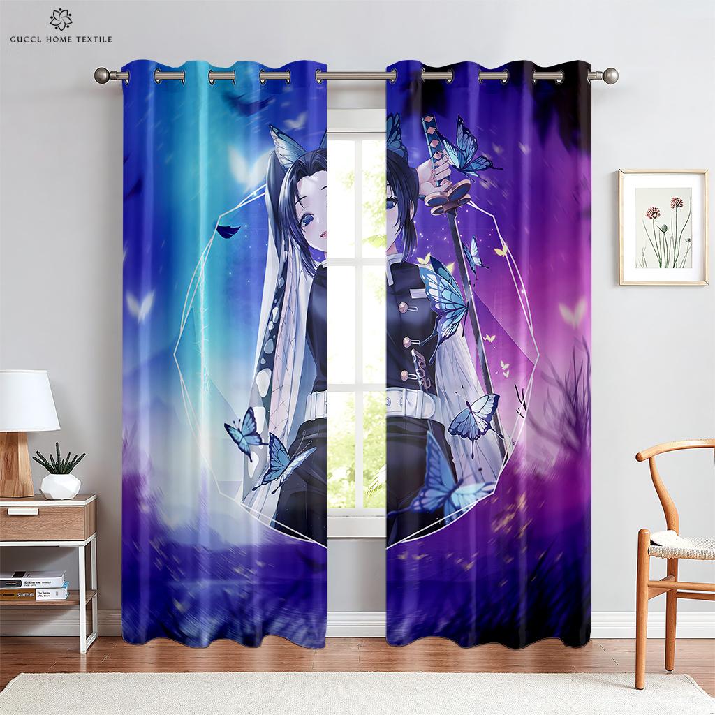 Шторы с анимационными героями мультфильмов для детской комнаты, кухни, гостиной, кабинета, декоративные, для украшения дома, 2 шт.