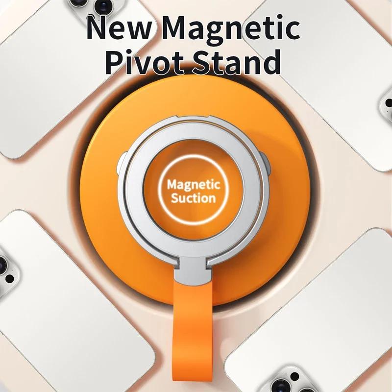 Universal Magnetic Phone Holder For iPhone 15 14 13 12 Xiaomi Samsung Stand Grip Finger Ring Car For Magsafe Hand Strap Bracket
