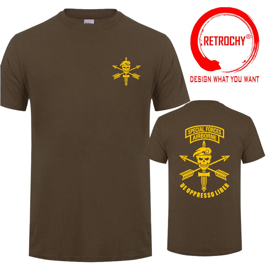 New Army Special Forces Airborne TShirt Customize Pluz Size 5xl 6xl T Shirt Tee Shirt Us Military Army Skull Green Beret Tshirt