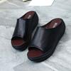 Однословные тапочки женская мода уличная обувь сандалии корейская версия толстая подошва клиновидный каблук женская обувь