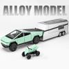 1/32 Cyber Toy Truck Pickup Alloy Car Model Diecasts Off-road Vehicles Truck Car Model Sound Light Kids Toys Gift With Suitcase