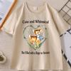 Cute and Whimsical Deer Tshirt Cotton Short Sleeve Tshirt Summer Roun Dneck Base T Shirt for Unisex WOMEN Comfortable Clothing