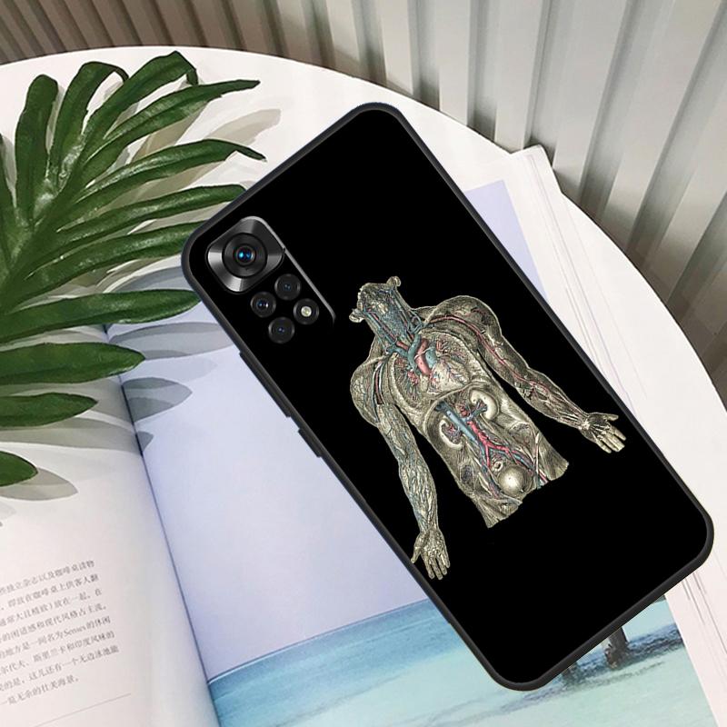 Чехол Funda с анатомией человека для Xiaomi Redmi Note 11 10 12 13 14 15 Pro Plus Чехол для Redmi 15C 10C 13C 12C 14C 15