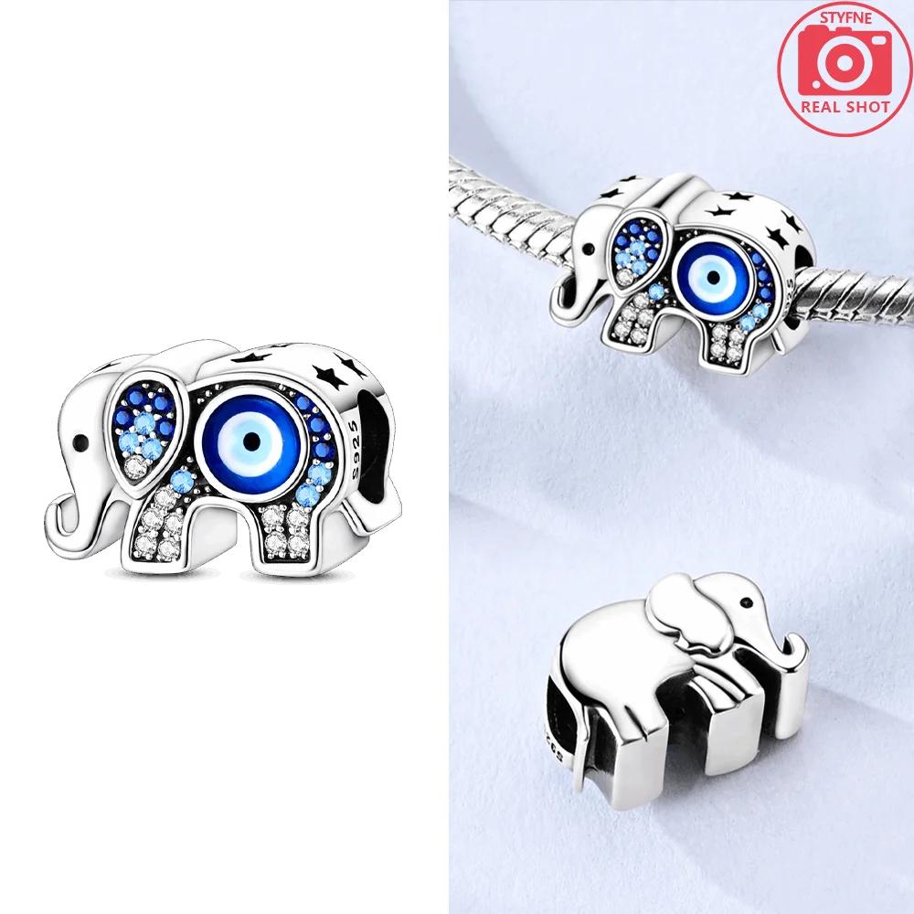 Оригинальный Шарм Медь Пингвин Синий Циркон Кролик Коала Животные Бусины Подходит Браслет Аксессуар Подарок Ювелирные изделия Сделай сам Женщины