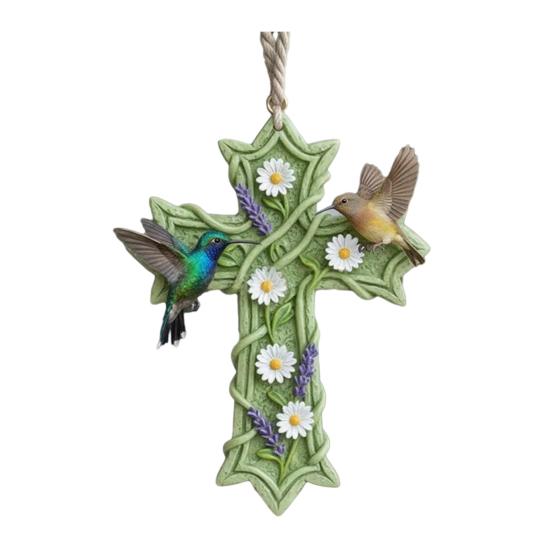 Bird Christmas Ornament Christian Symbol Hanging Decoration Bird And Faith Token Ornament for Xmas Tree Entryway Living Room Holiday Decor