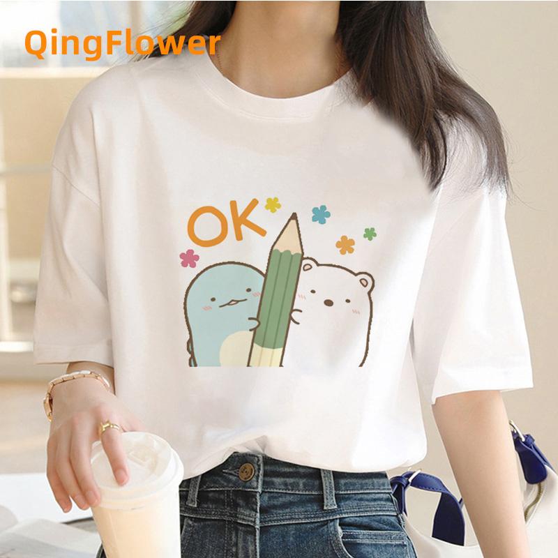 Футболка Sumikko Gurashi Унисекс дизайнерская уличная одежда для мальчиков смешная одежда
