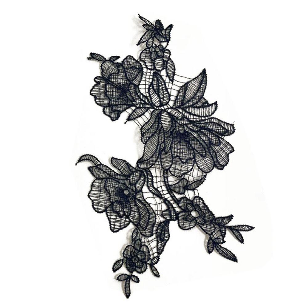 Аппликация из цветка ручной работы, кружевная ткань, аппликация из ткани, изысканная нашивка из ткани, пошив одежды