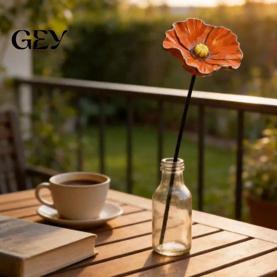 Easy Use Garden Bird Bath 4Pcs Resin Flower Pollinators Cups, Stake Bee Watering Station, Outdoor Pollinator Feeder Small Bath, Yard Art Decor