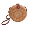 Handwoven Crossbody Bag Adjustable Strap Rattan Women Messenger Bag Large-capacity Portable Storage Ladies Shopping Trip