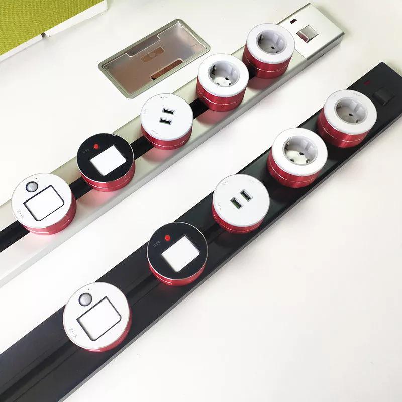 Switchable Surface-Mounted Track Socket with Concealed Slide-In Installation