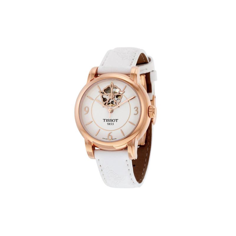 Tissot Коллекция Heart Автоматический механический механизм Водонепроницаемость 30 м Женские часы 35 мм Золотой циферблат T050.207.37.017.04