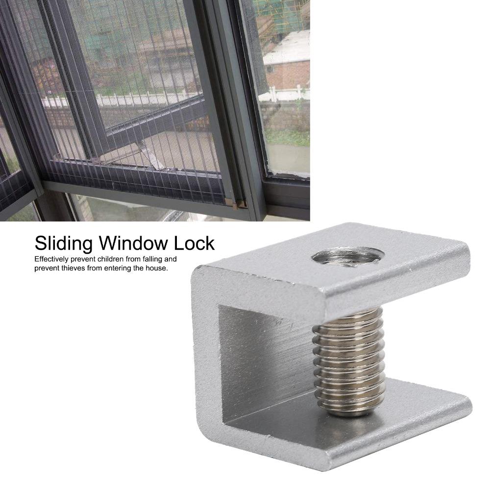 Aluminum Sliding Window Lock With the key Sliding Window Stopper Window Safety Lock Office
