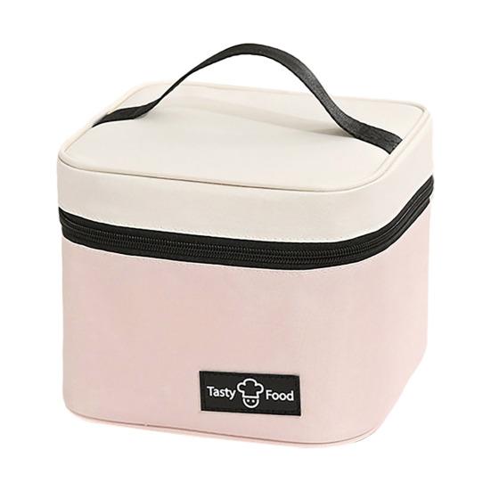 Large Capacity Insulated Bag Portable Handle Zipper Waterproof Aluminum Foil Outdoor Picnic Bento Lunch Fruit Grocery Food Thermal Cooler Tote Bag