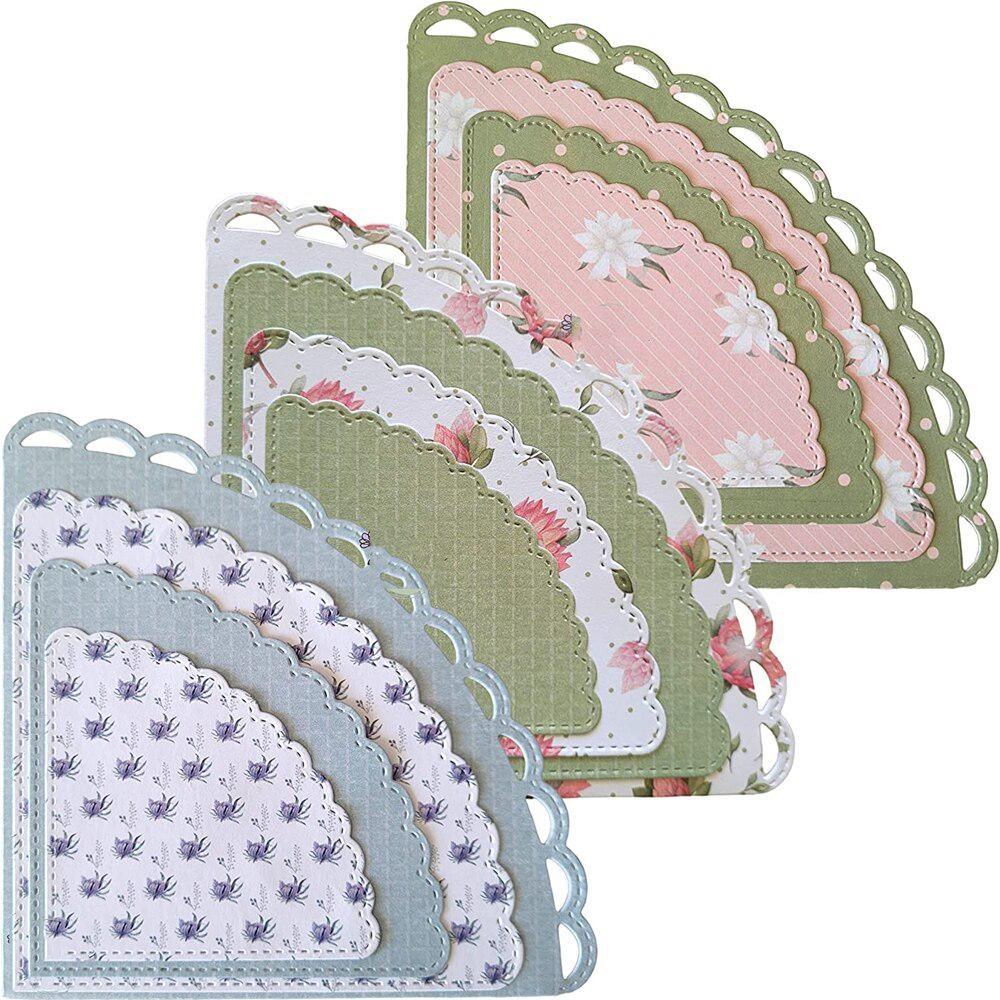 Nesting Corner Pocket Metal Cutting Dies Scrapbooking Photo Album Decorative Embossing PaperCard Crafts Die