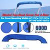 Blue 3 Bow/4 Bow 600D Bimini Top Boot Cover Marine Boat Shade Canopy Yacht Roof Tarpaulin Dust Cover With Zipper (Not Includes Frame)