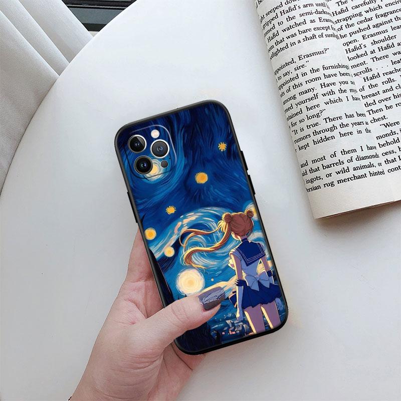 S-Sailors-wallpaper M-Moon Phone Case for Motorola Moto Edge 60 60s 70 G86 G56 G54 E14 G04S G45 G54 G64 Pro Power Neo Fusion