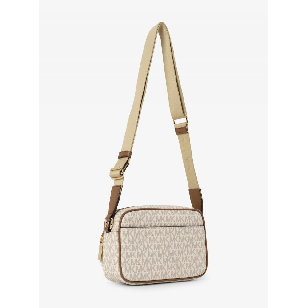 Michael Kors Jet Set Item Crossbody With Tech Attach Medium Mk Signature 35s2gttc2b150 Vanilla