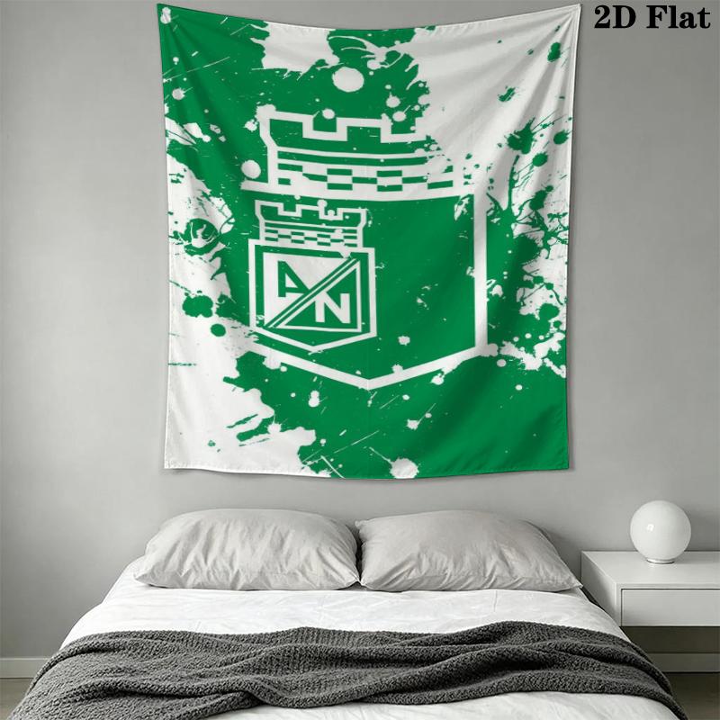 Atlético Nacional Wall Tapestry Aesthetic Wall Hanging Printed Fabric Blanket Decorative Tapestries for Bedroom Living Room Home Decor