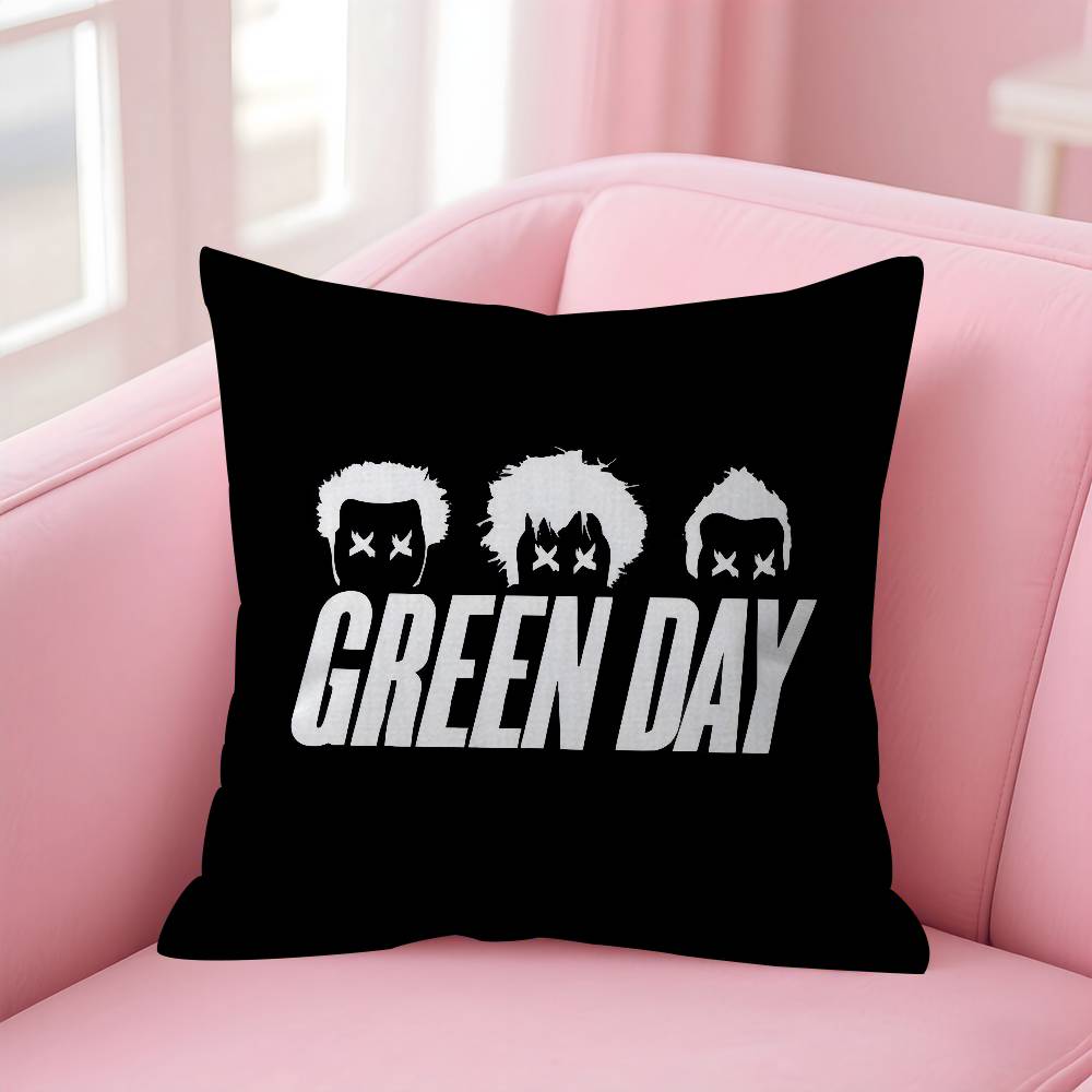 ROCK Green Day logo Pillowcases Home Bedding Decorative Pillow Cover Wedding Super Soft Pillow Case