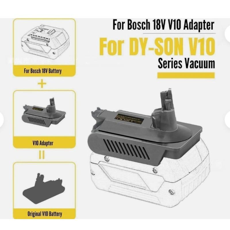 Адаптер аккумулятора BOS18V10 для литий-ионного аккумулятора Bosch 18V для преобразования в аккумулятор Dyson V10, для работы с пылесосами серии V10