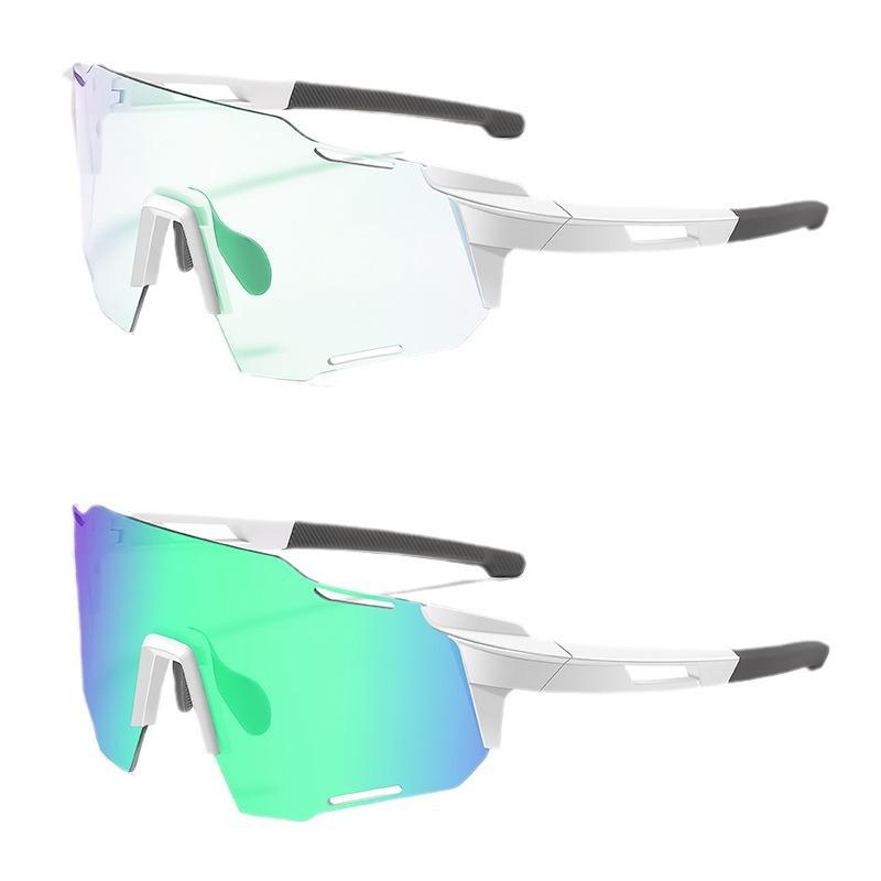 Women's cycling glasses, day and night dual-use photochromic outdoor sunglasses, mountain climbing windproof and sandproof UV protection goggles for