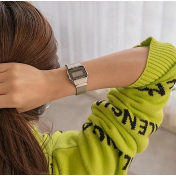 Volkswagen Классические наручные часы в стиле ретро с цифровым сетчатым ремешком, популярные корейские часы