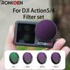 Фильтр Ronkoen ND CPL для экшн-камеры DJI OSMO Action4/5Pro Аксессуары CPL ND8 ND16 ND32 Набор линз Рама из алюминиевого сплава