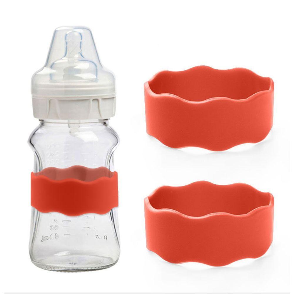 New Silicone Bottle Anti-Slip Band Reusable Solid Color Heat Insulation Bands Water Proof Water Bottle Labels