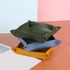 Office Storage Appliance PU Leather Storage Tray Desktop Storage Home Decoration