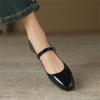 [Top layer cowhide] Spring 2026 round toe flat heel straight strap Mary Jane shoes women's singles shoes women