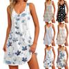 Женское летнее платье, повседневные свободные длинные платья с принтом для пляжного отдыха