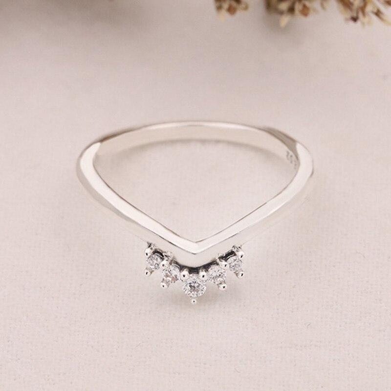 Кольцо из стерлингового серебра 925 пробы, розовое золото, дуговое кольцо для женщин, подарок на свадьбу, модные украшения