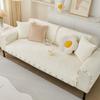 French Retro Plush Sofa Cushion Premium Embroidery New Autumn And Winter Non-Slip Seat Cushion Cover All-Inclusive Sofa Cover Towel Cover