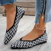 New Women's Pointed Toe Flat Shoes Solid Color Knitted Slip On Shoes Casual Breathable Ballet Flats Women Flat Shoes Loafers