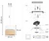Hanging Lamp, Ceiling Chandelier, Lampshade 20 Cm White