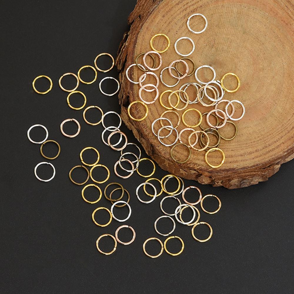 Товары для вечеринок, соединительные кольца Aolly Single Split, фурнитура для поделок, золотисто-серебристые серьги, покрытая бронзой, изготовление ювелирных изделий своими руками, 4–10 мм, 200–480 шт.