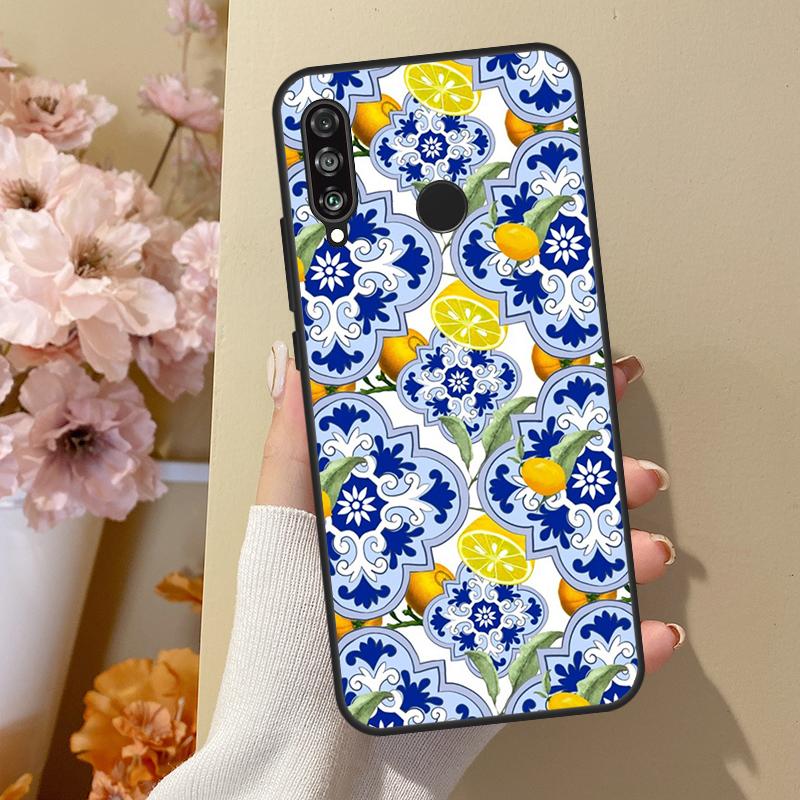 Средиземноморский Лимон Для Huawei Nova 12i 8i 11i 12s 9 10 SE Y60 Y70 Y90 Y72 Y73 Y61 Y91 P60 Pro P30 P40 Lite Чехол