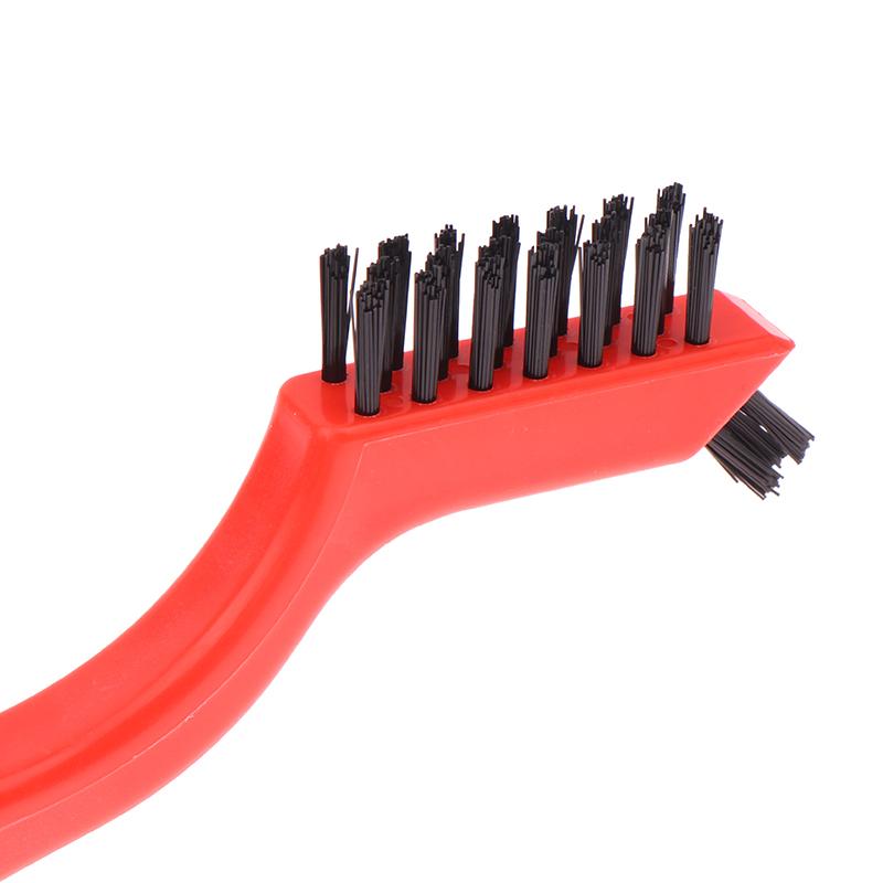 Мини-набор из трех кухонных щеток для газовых вытяжек, удаление жира и пятен, чистка варочных панелей, стальная проволока, маленькая