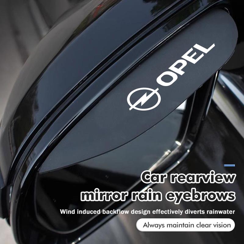 AAIW1 2Pcs Car Rearview Mirror Rain Eyebrow PVC Rearview Mirror Rain Snow Blocker For Opel Astra G H J K F Corsa D Zafira B Insignia