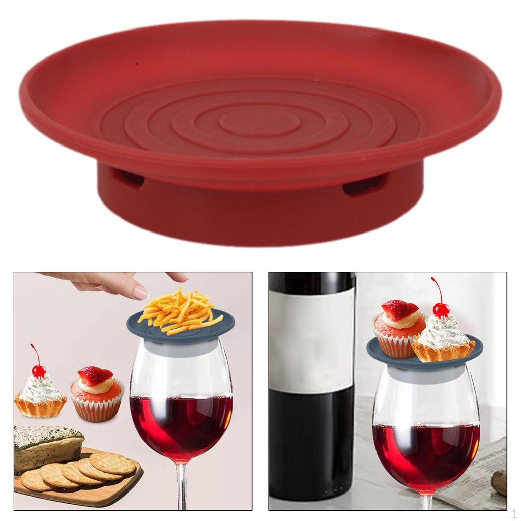 2-в-1 силиконовый чехол для чашки и подставка для закусок, десертная доска, многоцелевой многоразовый дренажный подстаканник