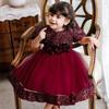 Girls Princess Dress Stage Performance Birthday Party Runway Show Cotton Blend Formal Gown